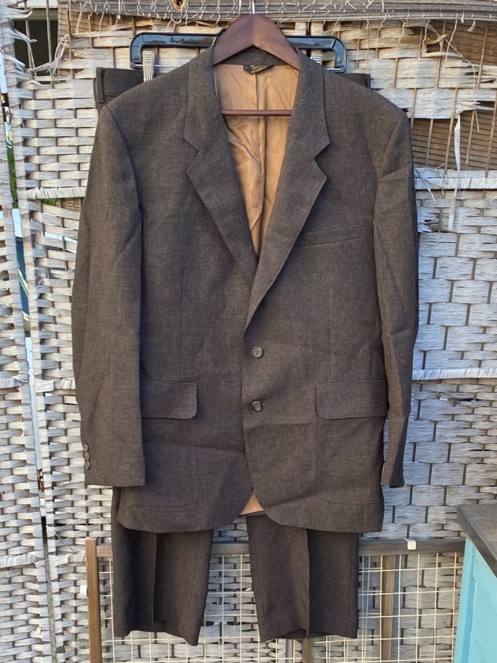 1970s Levi's Action Suit (2) Two Piece Brown Western Vintage 42R